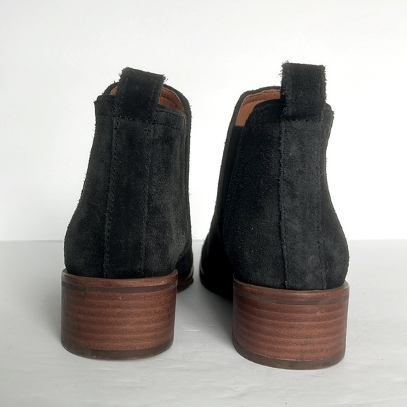 LUCKY BRAND $139 Pogan Chelsea Bootie Black Leather Suede Shoes Size 7.5 New - Picture 10 of 11